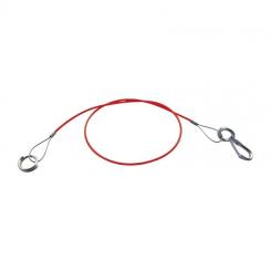 Corde détachable avec anneau, longueur 1200 mm, rouge