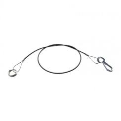 Breakaway rope with ring, length 2000 mm, black