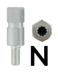 Shaft adapter type N - 10 teeth