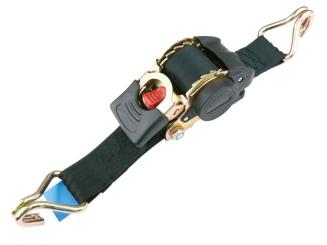 Automatic lashing strap, 300daN, pointed hooks, 3 m x 25 mm