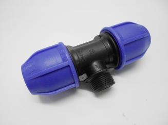 NORMA PP compression fitting for tube-Ø 40, with branch G1" ET