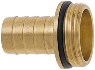 GEKA plus 1/3 threaded hose fitting with flange and O-ring NBR 3/4" x 1/2"