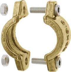 GEKA clamp collar, 2-part, brass 31 - 34 mm