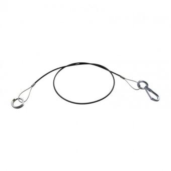 Breakaway rope with ring, length 1000 mm, black 