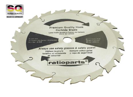 20-tooth carbide saw blade, 250 x 25.4 x 1.8 mm 25.4 | Type 2