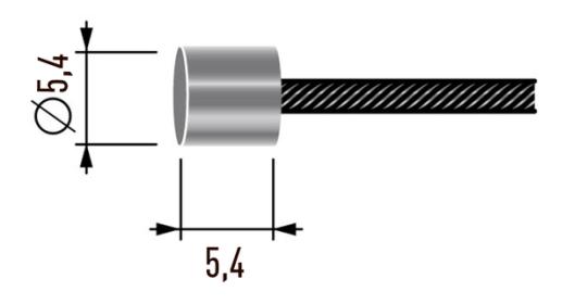 Seil mit Zylindernippel 2000 mm 