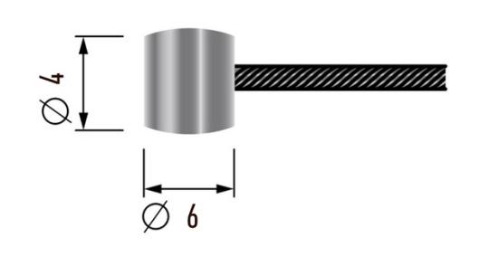 Bowden Cable - Barrel nipple - 2200 mm 